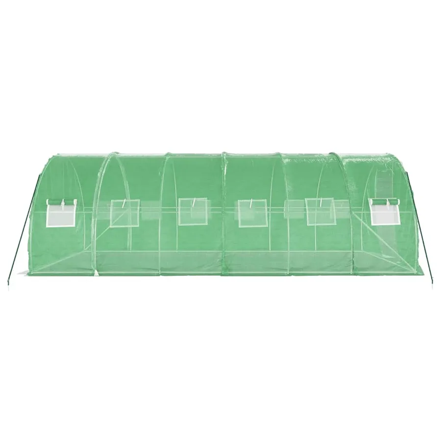 Serre avec cadre en acier vert 18 m² 6x3x2 m - 5