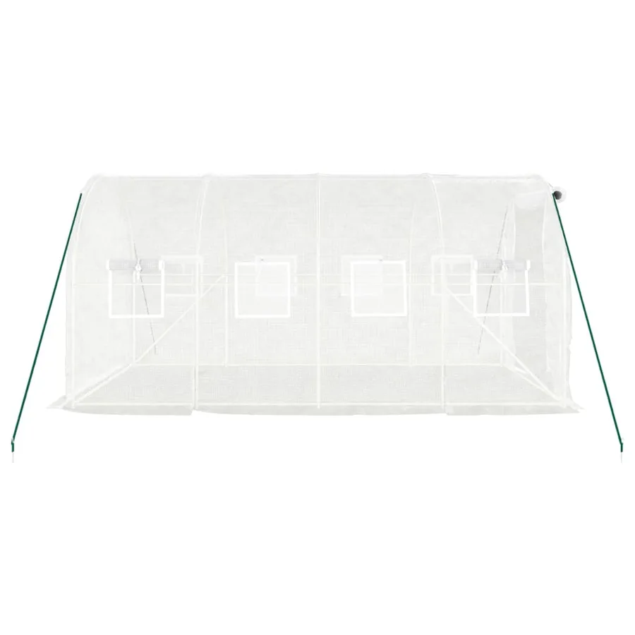 Serre avec cadre en acier blanc 8 m² 4x2x2 m - 5