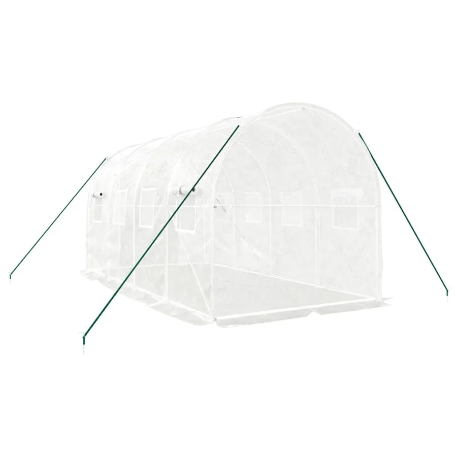 Serre avec cadre en acier blanc 8 m² 4x2x2 m - 6