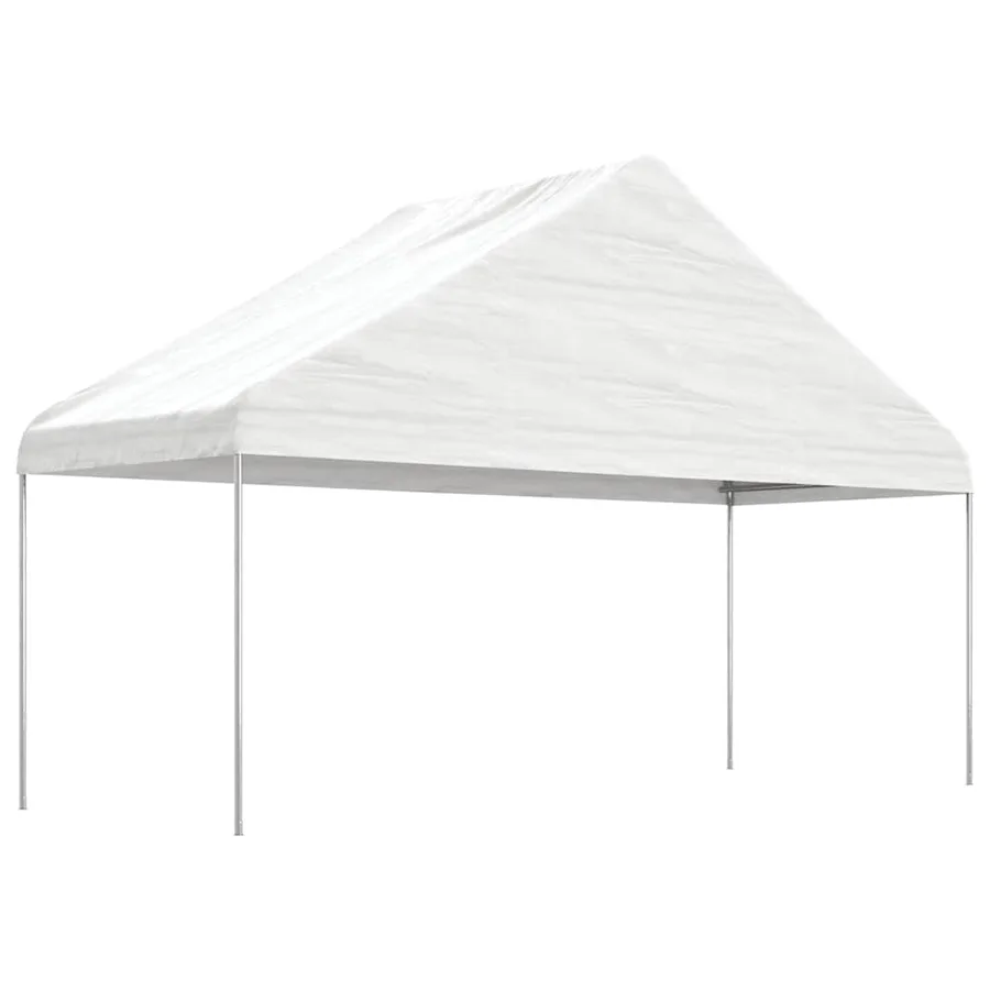 Belvédère avec toit blanc 4,46x5,88x3,75 m polyéthylène - 2