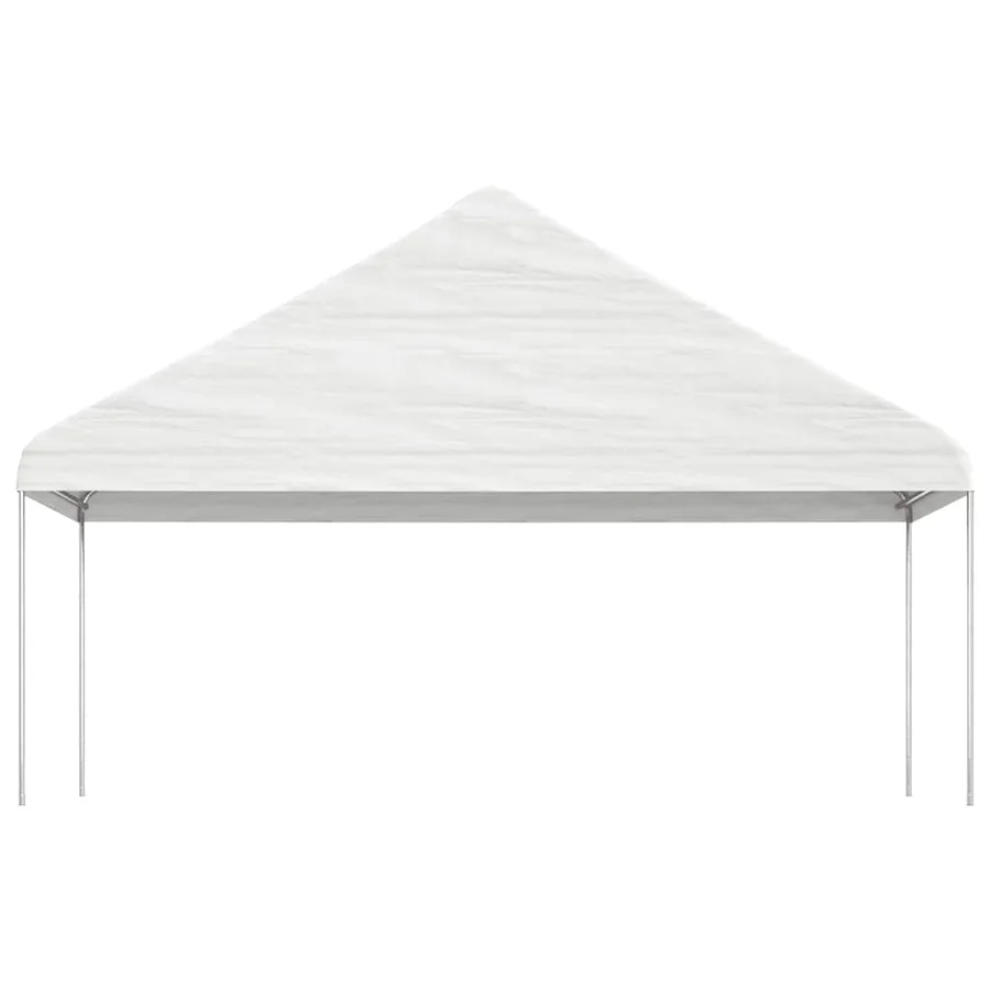 Belvédère avec toit blanc 4,46x5,88x3,75 m polyéthylène - 3
