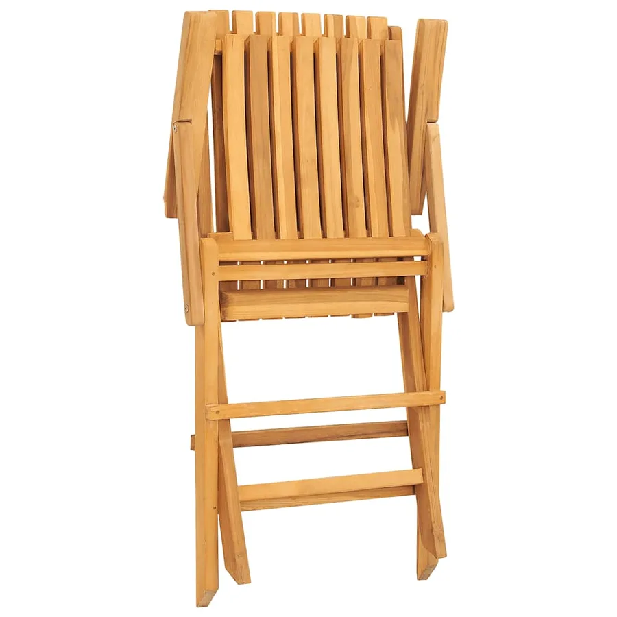 Chaises de jardin pliantes lot de 6 61x67x90cm bois massif teck - 2
