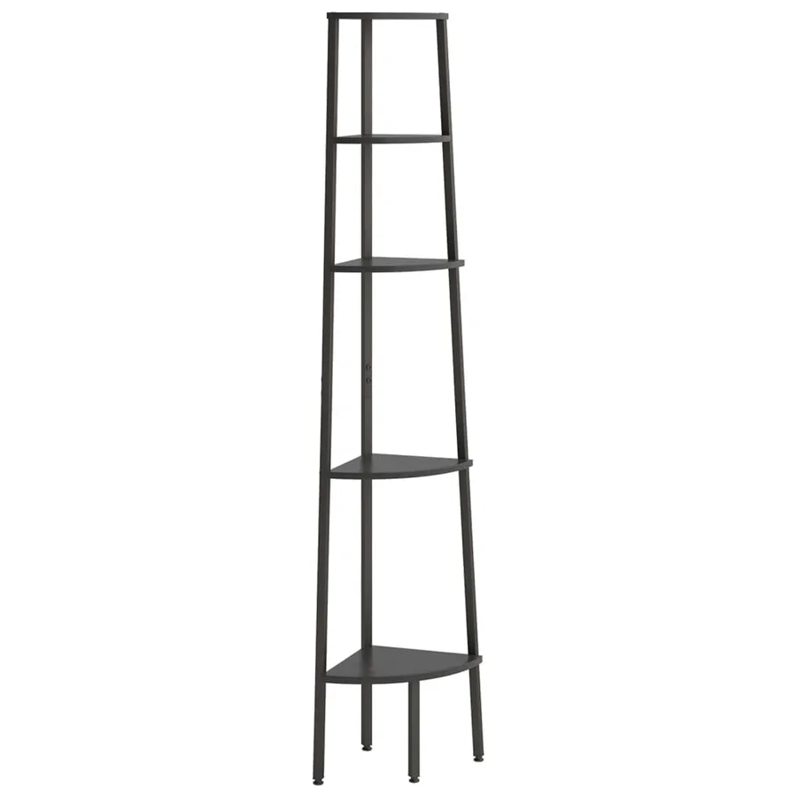 Étagère d'angle 5 niveaux Noir 45,5x31,5x180 cm - 2