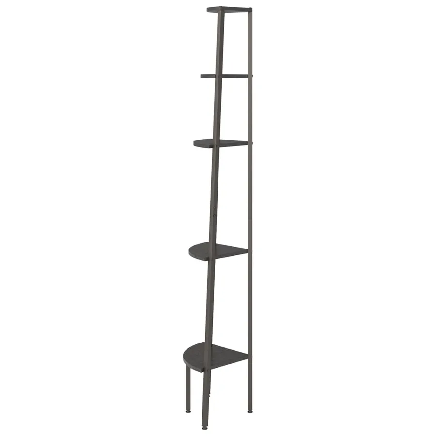 Étagère d'angle 5 niveaux Noir 45,5x31,5x180 cm - 4