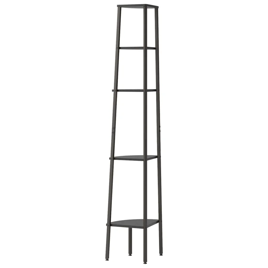 Étagère d'angle 5 niveaux Noir 45,5x31,5x180 cm - 5