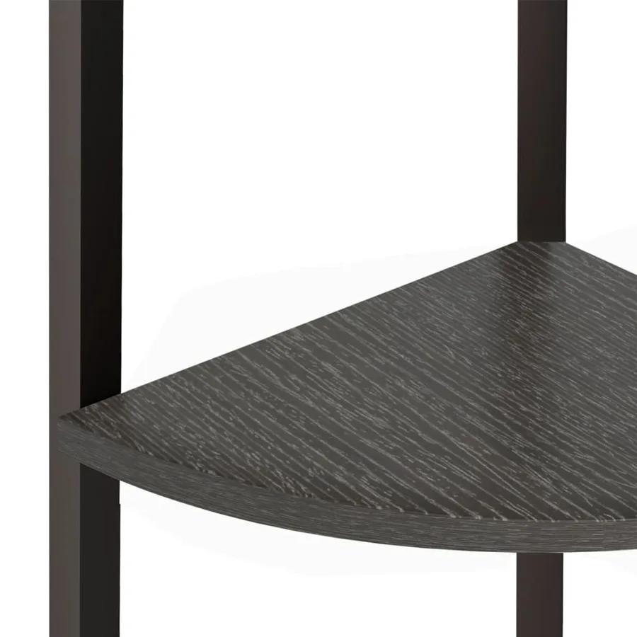 Étagère d'angle 5 niveaux Noir 45,5x31,5x180 cm - 6