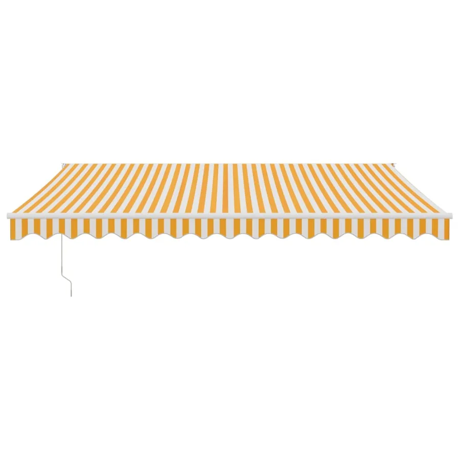 Auvent rétractable automatique jaune et blanc 4,5x3 m - 3