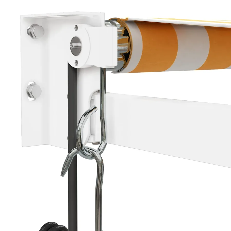 Auvent rétractable automatique jaune et blanc 4,5x3 m - 7