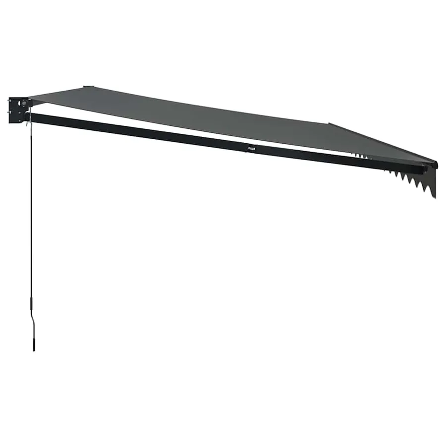 Auvent rétractable anthracite 5x3 m tissu et aluminium - 4