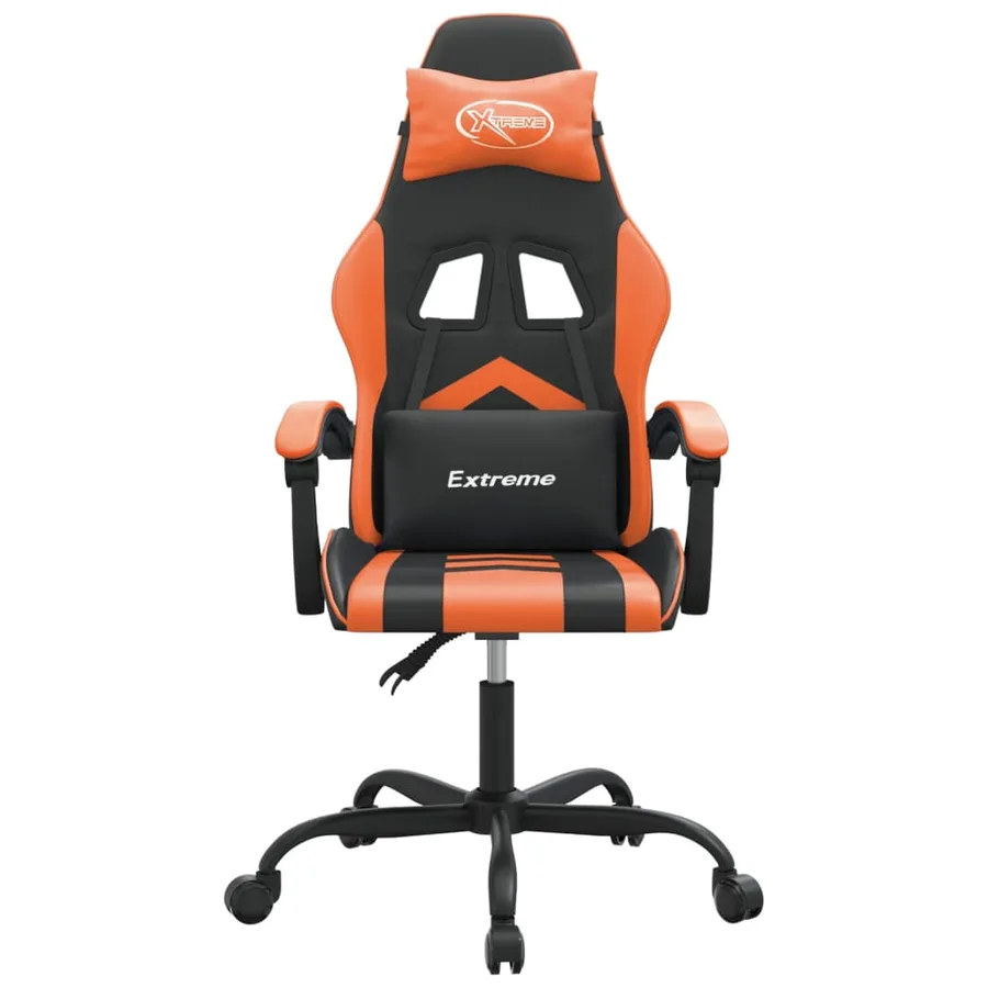 Chaise de jeu Noir et orange Similicuir - 3
