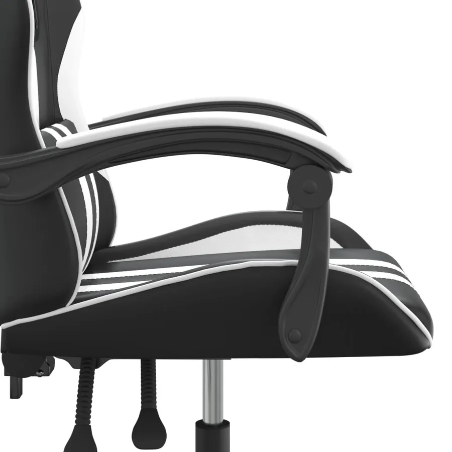 Chaise de jeu Noir et blanc Similicuir - 10