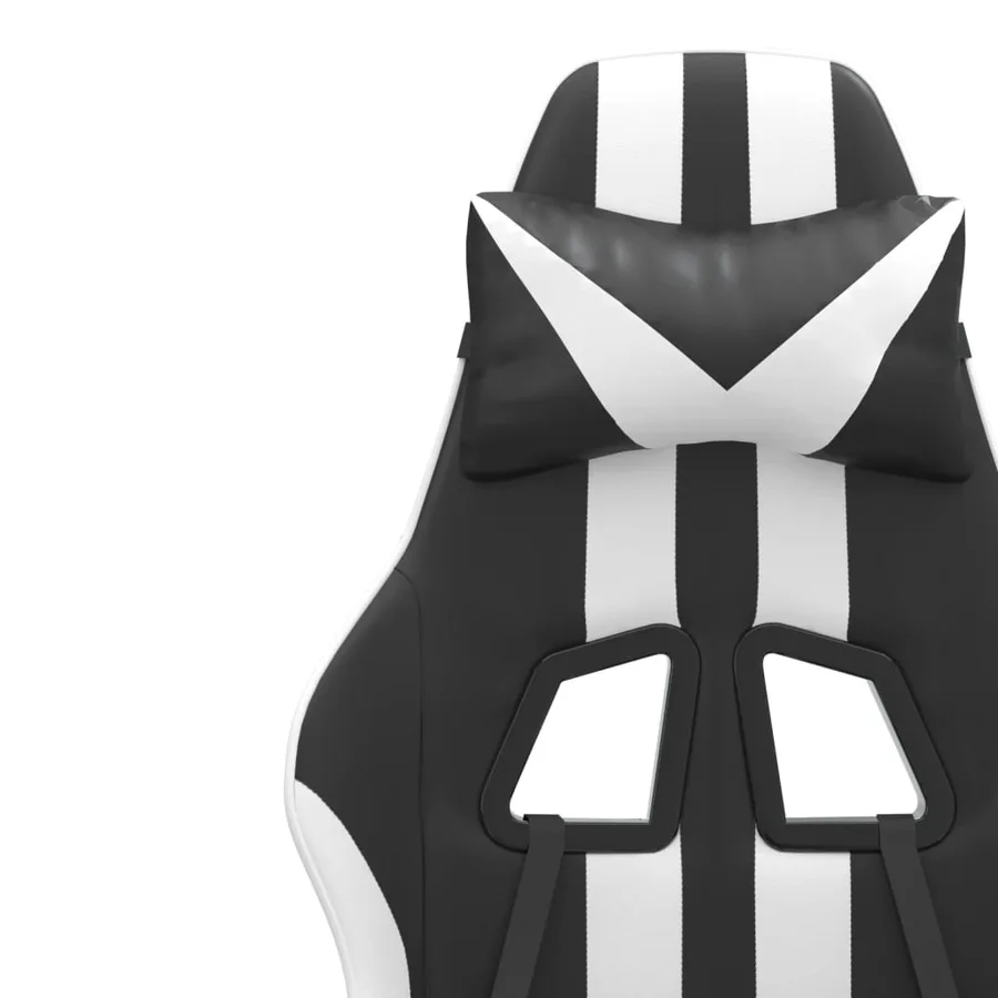Chaise de jeu Noir et blanc Similicuir - 11