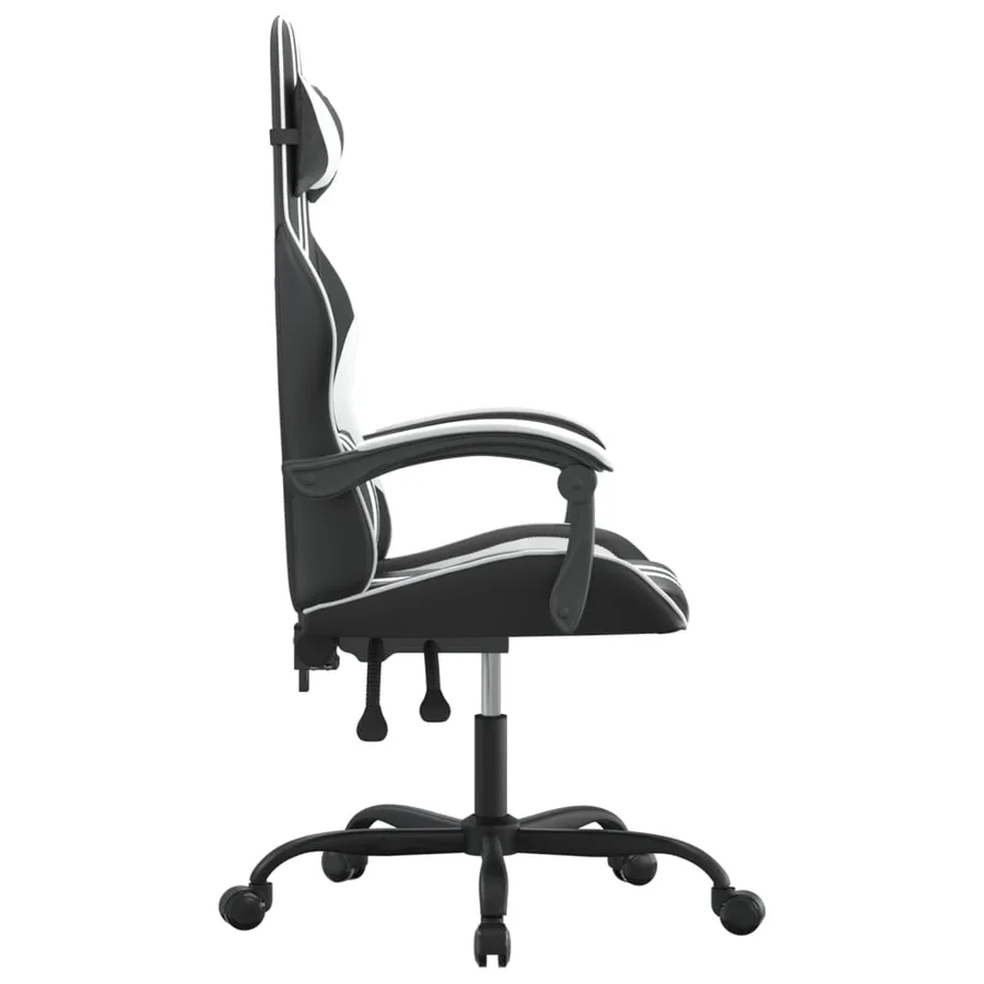 Chaise de jeu Noir et blanc Similicuir - 4