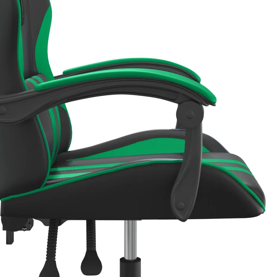 Chaise de jeu Noir et vert Similicuir - 10
