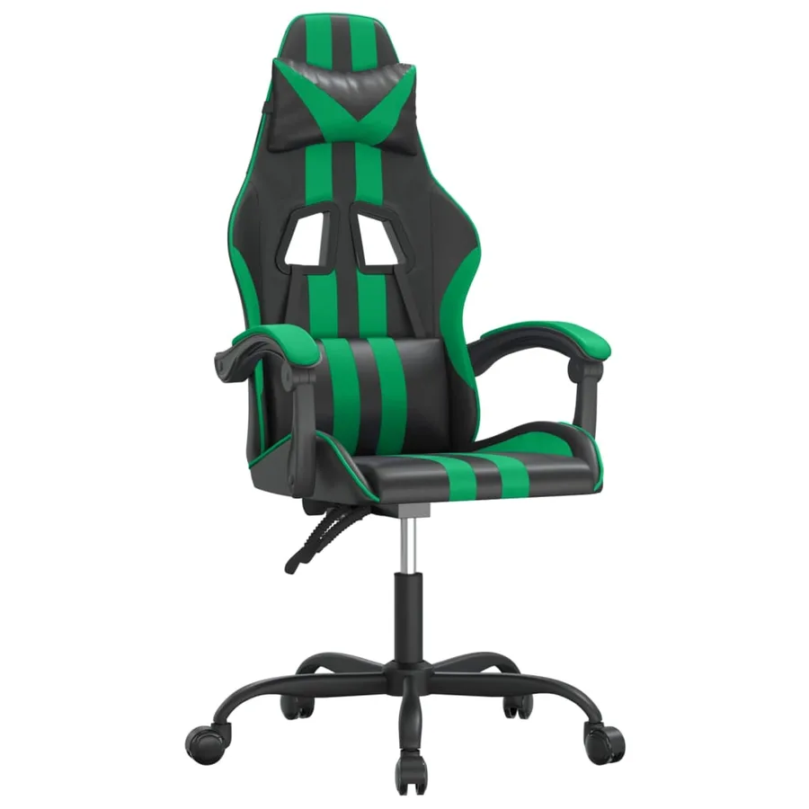 Chaise de jeu Noir et vert Similicuir - 2