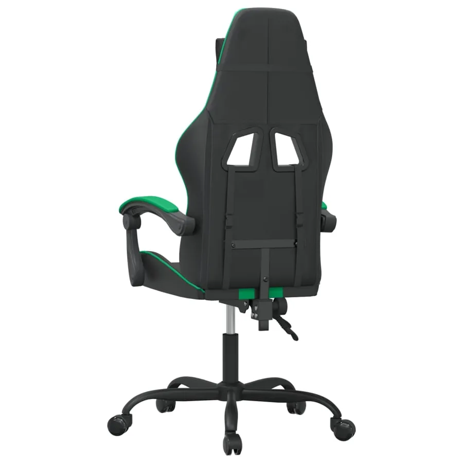 Chaise de jeu Noir et vert Similicuir - 5