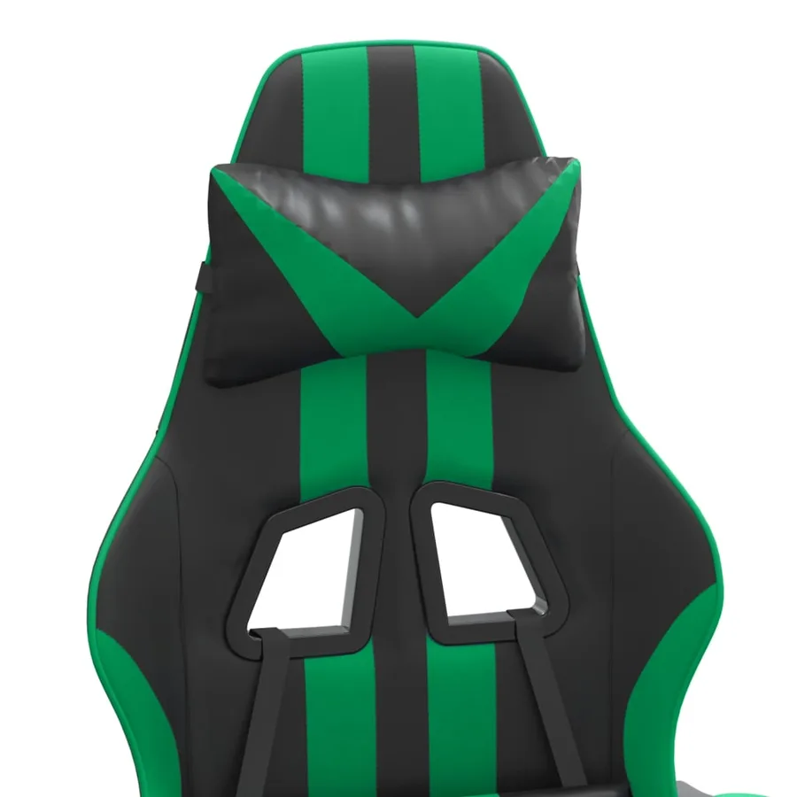 Chaise de jeu Noir et vert Similicuir - 9