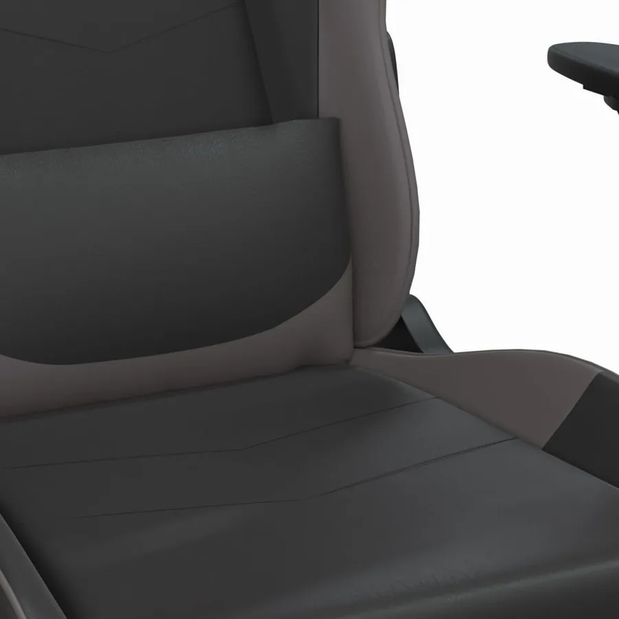 Chaise de jeu avec repose-pied Noir et gris Similicuir - 9