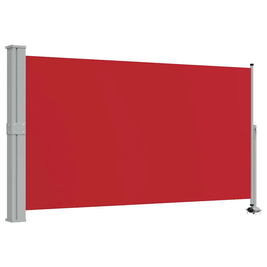 Auvent latéral rétractable de patio 140 x 300 cm Rouge - 2