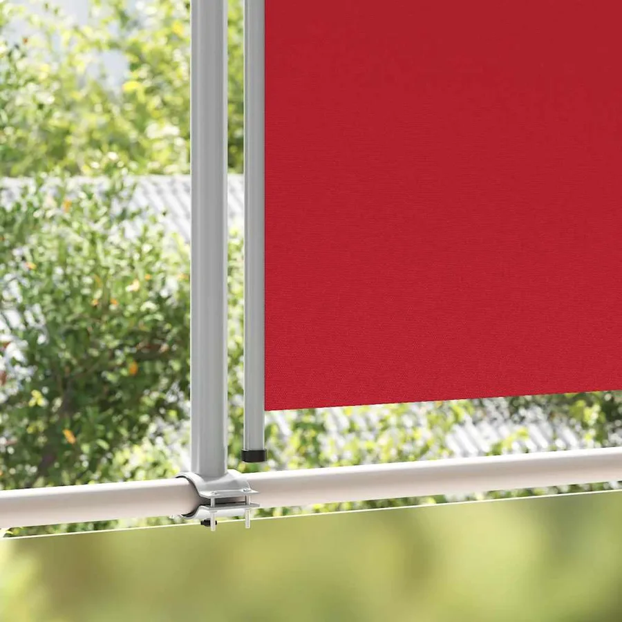 Auvent latéral rétractable de patio 140 x 300 cm Rouge - 3