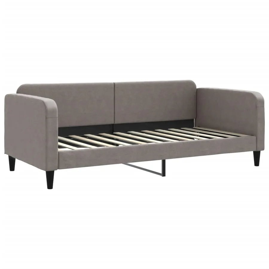 Lit de repos sans matelas taupe 90x200 cm tissu - 2
