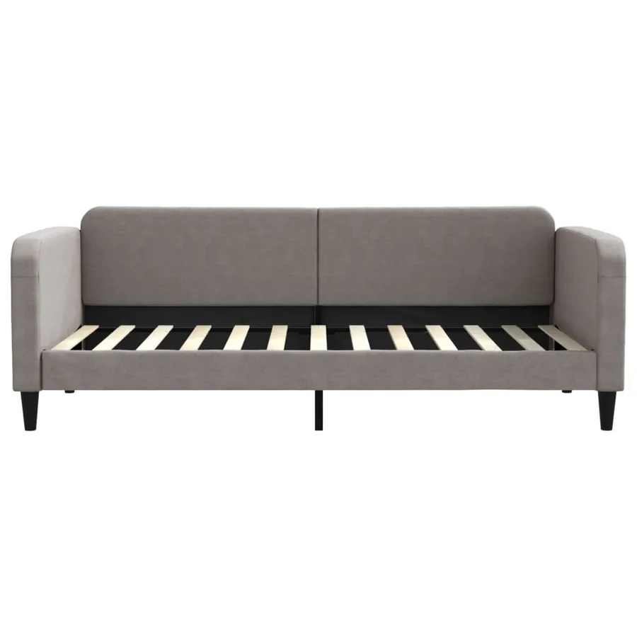 Lit de repos sans matelas taupe 90x200 cm tissu - 3