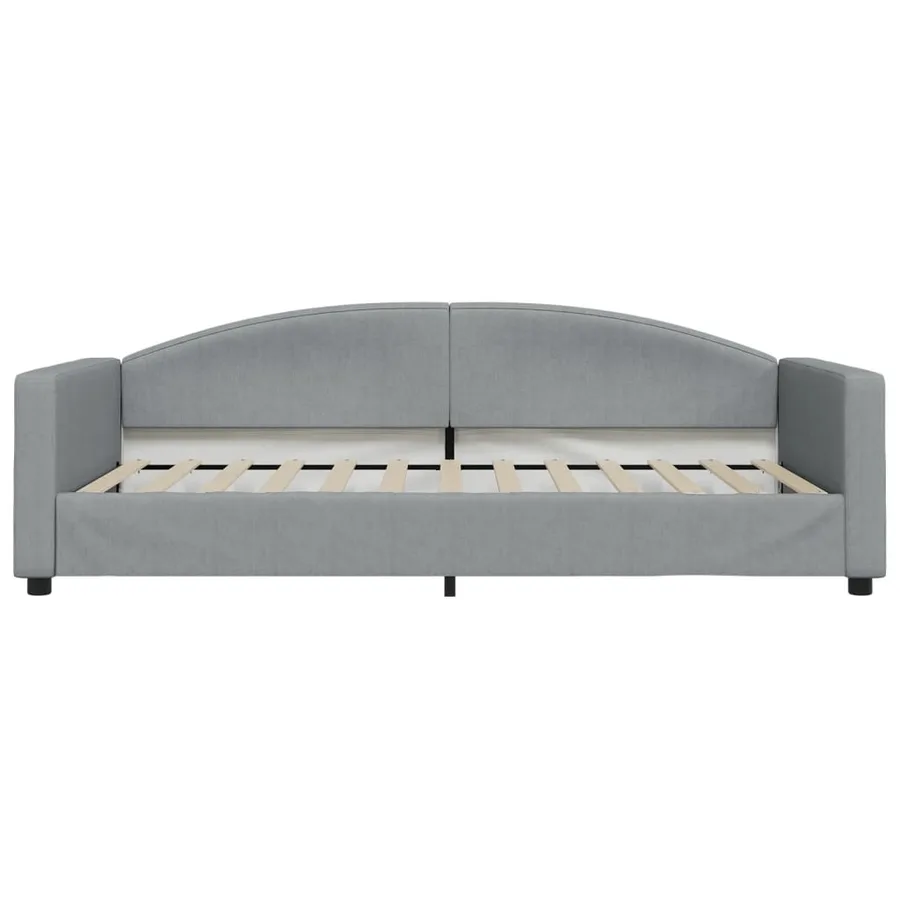 Lit de jour avec gigogne sans matelas gris clair 100x200 cm - 7