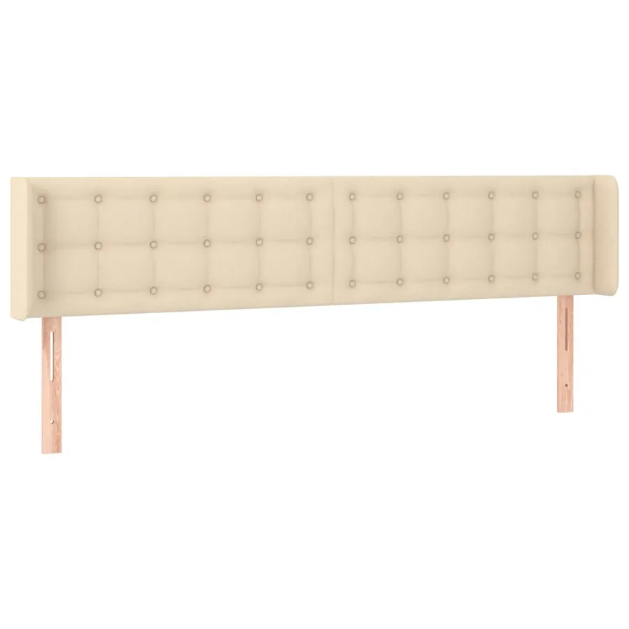 Tête de lit à LED Crème 203x16x78/88 cm Tissu - 3