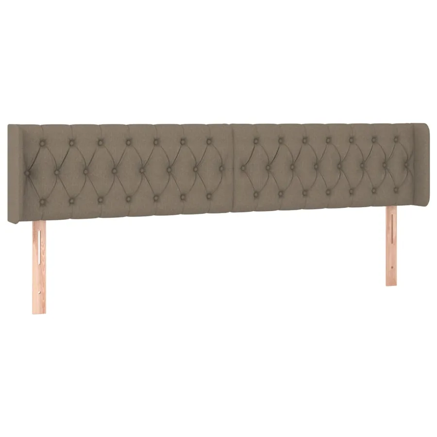Tête de lit à LED Taupe 203x16x78/88 cm Tissu - 3