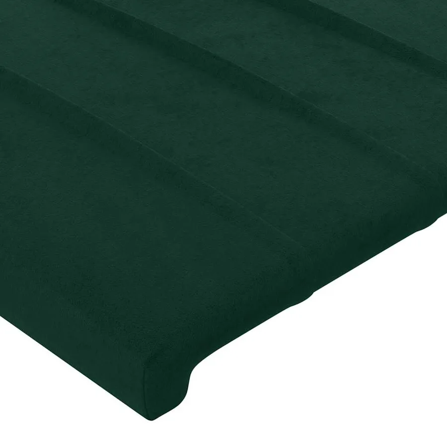 Tête de lit à LED Vert foncé 83x16x78/88 cm Velours - 5