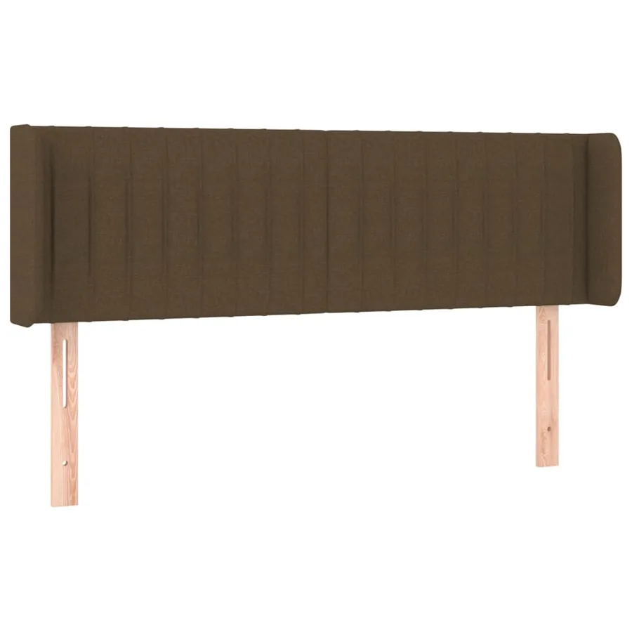 Tête de lit à LED Marron foncé 147x16x78/88 cm Tissu - 3