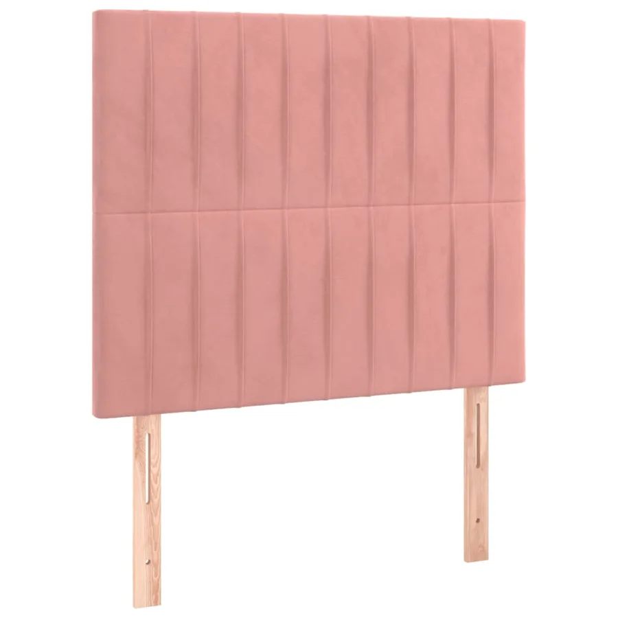 Tête de lit à LED Rose 100x5x118/128 cm Velours - 4
