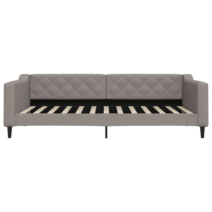 Lit de jour avec matelas taupe 100x200 cm tissu - 4