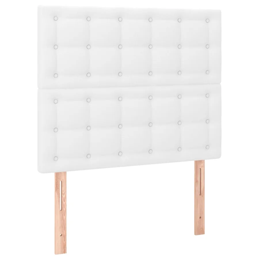 Tête de lit à LED Blanc 90x5x118/128 cm Similicuir - 4