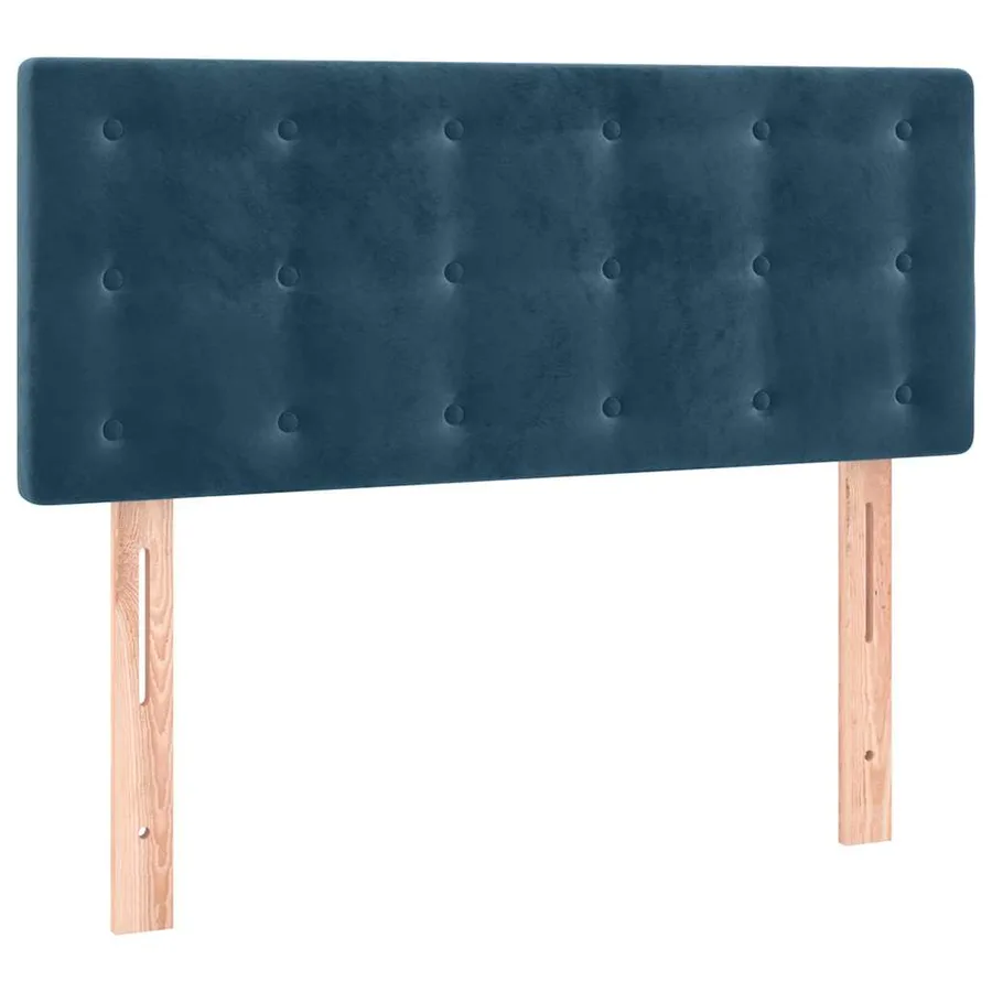 Tête de lit à LED Bleu foncé 100x5x78/88 cm Velours - 4