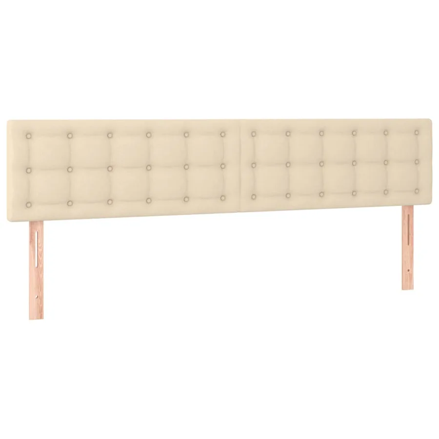 Tête de lit à LED Crème 180x5x78/88 cm Tissu - 4