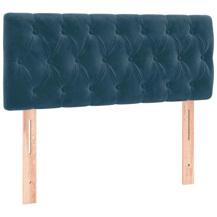 Tête de lit à LED Bleu foncé 100x7x78/88 cm Velours - 4