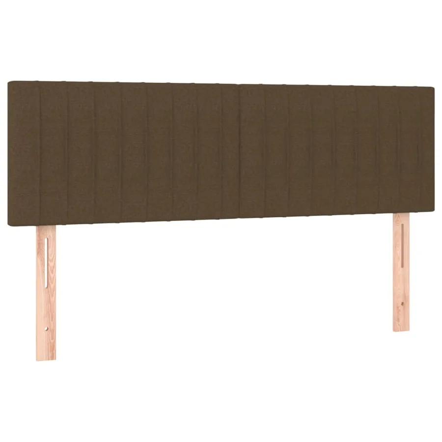 Tête de lit à LED Marron Foncé 144x5x78/88 cm Tissu - 4