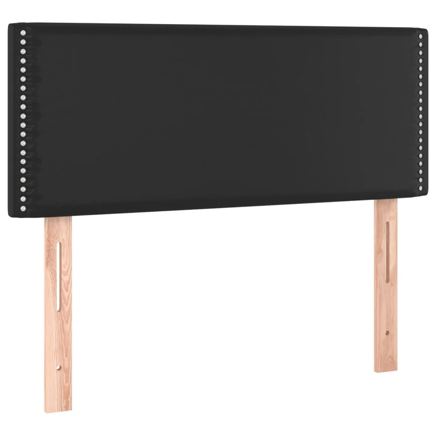 Tête de lit à LED Noir 100x5x78/88 cm Similicuir - 4