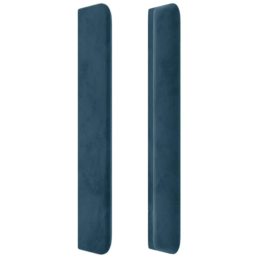Tête de lit avec oreilles Bleu foncé 93x16x118/128 cm Velours - 4