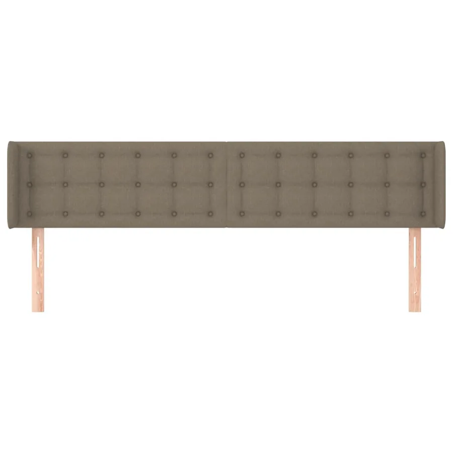 Tête de lit avec oreilles Taupe 183x16x78/88 cm Tissu - 3