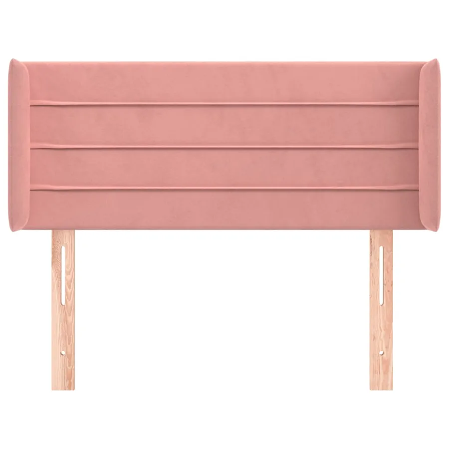 Tête de lit avec oreilles Rose 83x16x78/88 cm Velours - 3