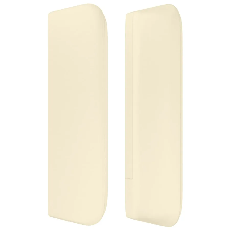 Tête de lit avec oreilles Crème 203x16x78/88 cm Similicuir - 4