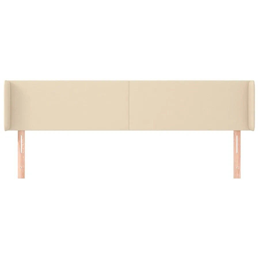 Tête de lit avec oreilles Crème 163x16x78/88 cm Tissu - 3