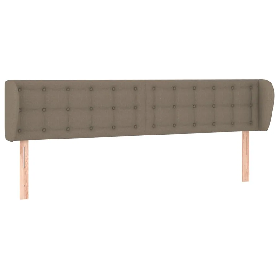 Tête de lit avec oreilles Taupe 203x23x78/88 cm Tissu - 2
