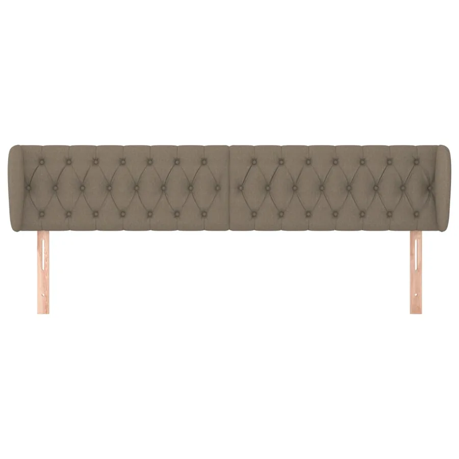 Tête de lit avec oreilles Taupe 183x23x78/88 cm Tissu - 3