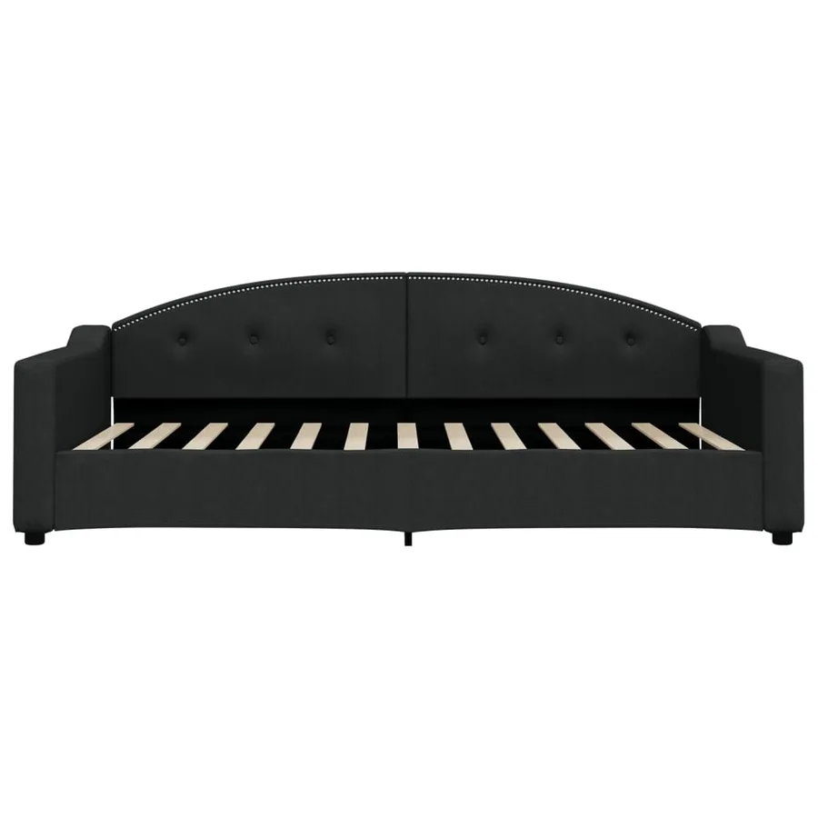 Lit de repos sans matelas noir 100x200 cm tissu - 3