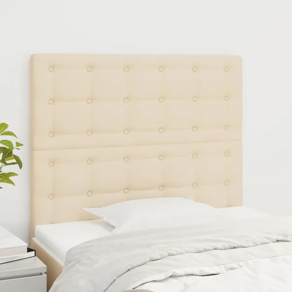 Tête de lit Crème 90x5x118/128 cm Tissu