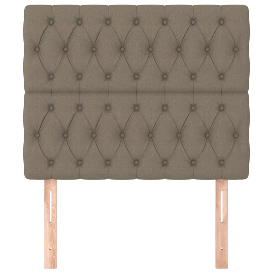 Tête de lit Taupe 90x7x118/128 cm Tissu - 3