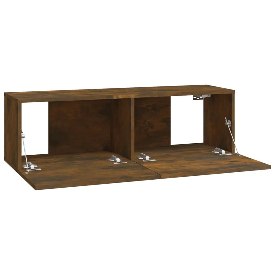 Meubles TV muraux 4 pcs chêne fumé 100x30x30 cm - 7